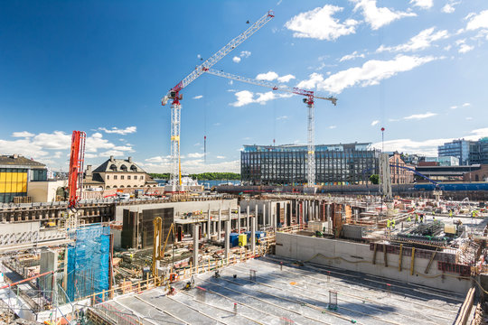 Große Baustelle in der Stadt